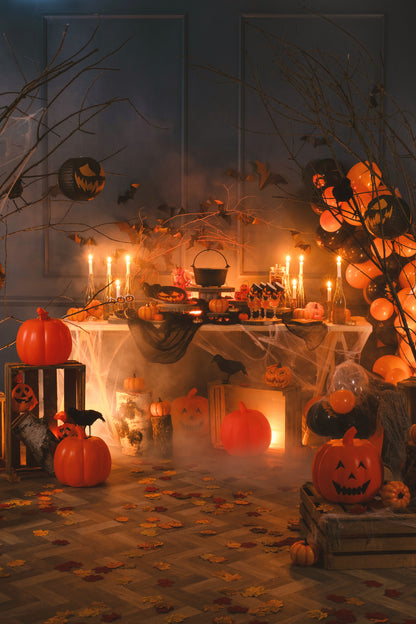 Svítící dýně z plastu v životní velikosti 32 cm