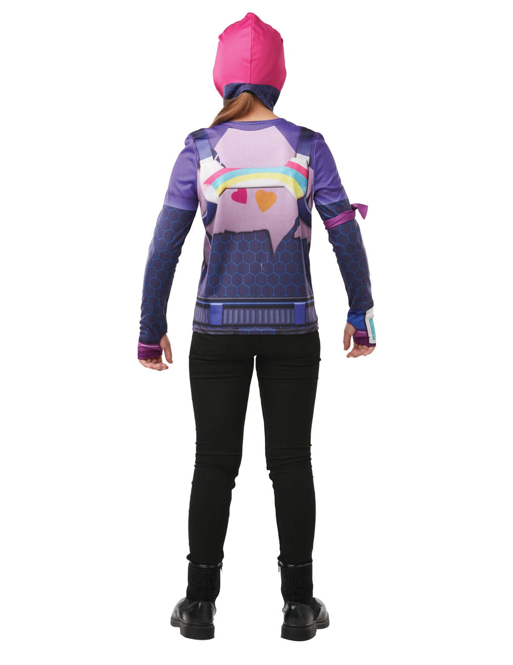 Pohled zezadu na kostým Brite Bomber Fortnite pro dospívající dívku