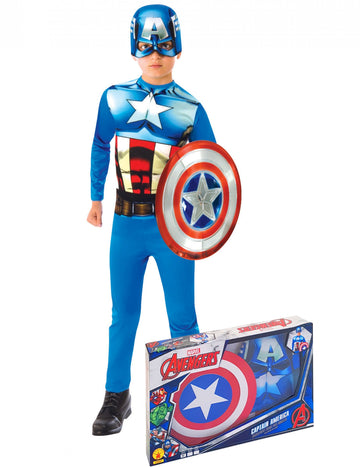 Klasická sada Kapitán Amerika s chlapeckým štítem
