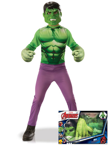 Klasická sada Hulk s obřími rukavicemi pro chlapce