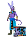 Déguisement avec masque Beerus Dragon Ball pour enfant violet et bleu avec détails dorés