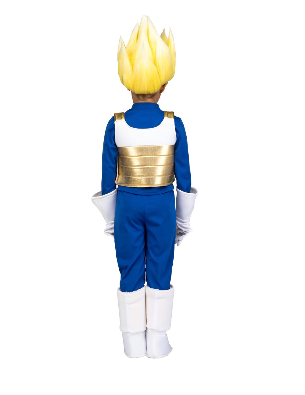 Pohled zezadu na balení kostýmu Super Saiyan Vegeta Dragon Ball