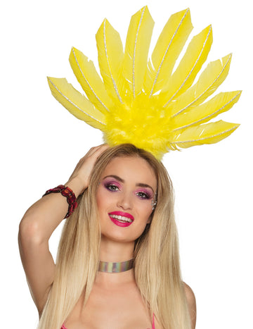 Žlutá brazilská čelenka pro ženy
