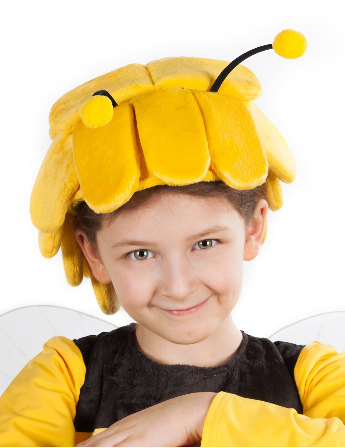 Coiffe Maya l'Abeille pour enfant jaune