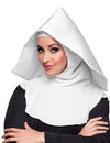 Coiffe de nonne pour adulte blanche