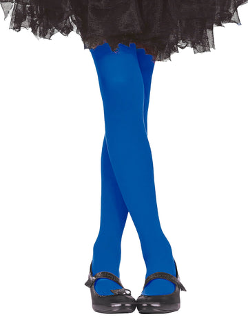 Dívčí neprůhledné modré punčocháče