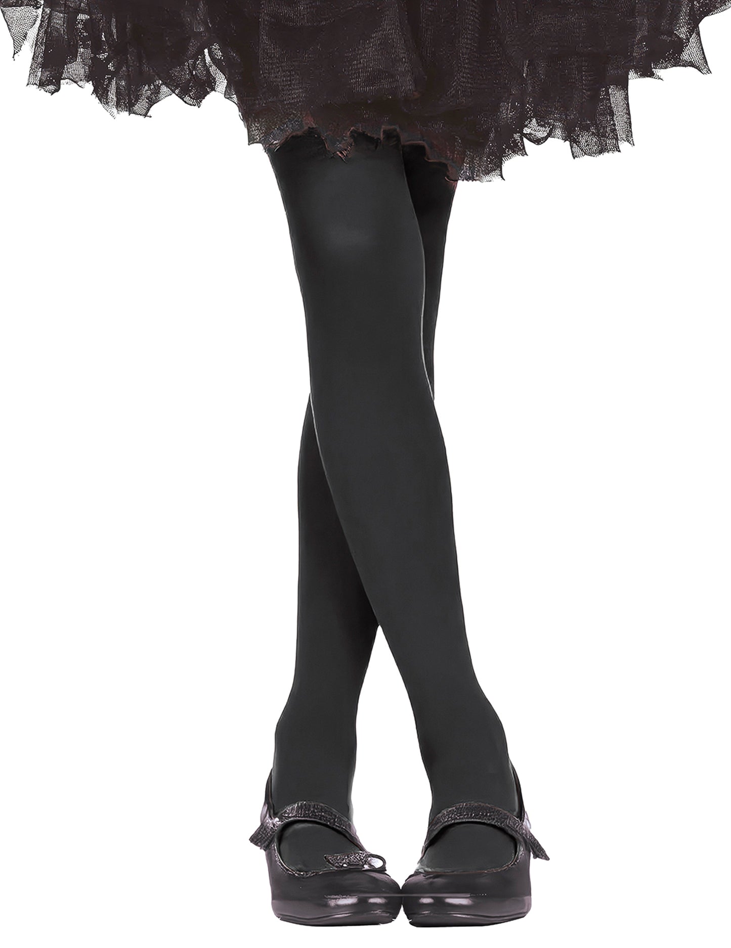 Collants pour enfant noir opaque