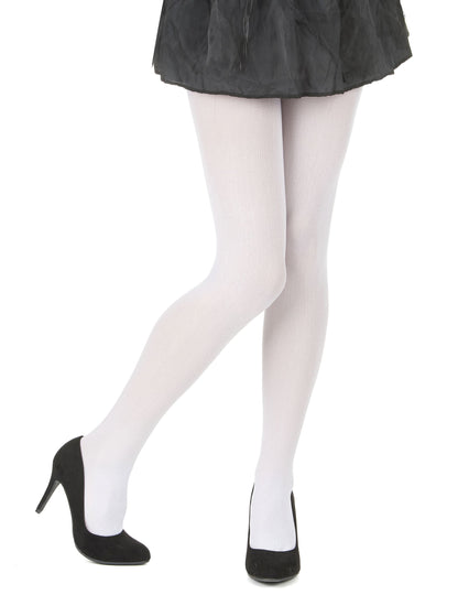 Blickdichte weiße Strumpfhose für Erwachsene