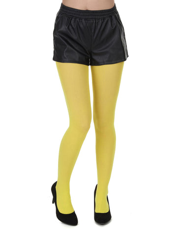 Collants opaques pour adulte jaune