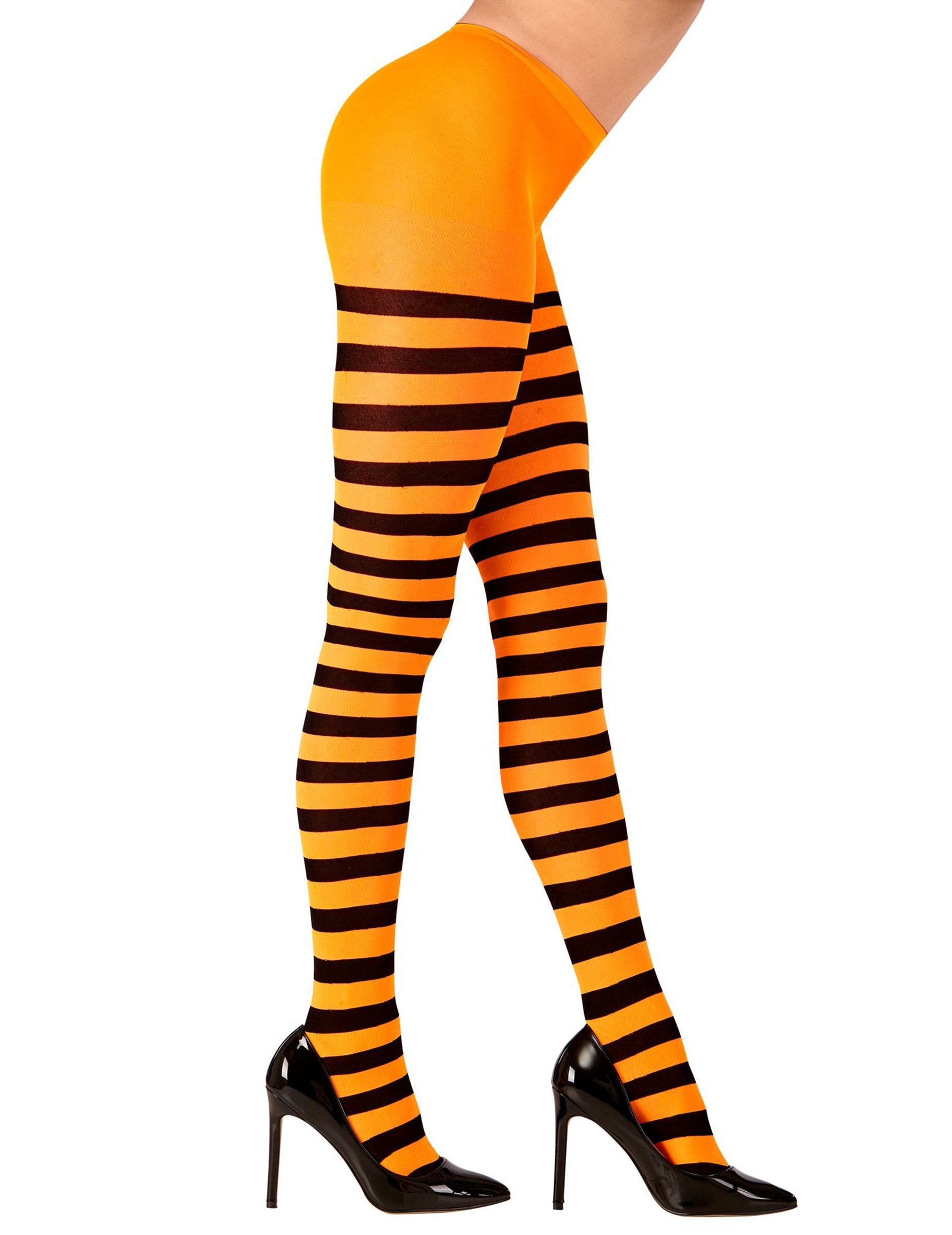 Détail des rayures des collants rayés pour adulte