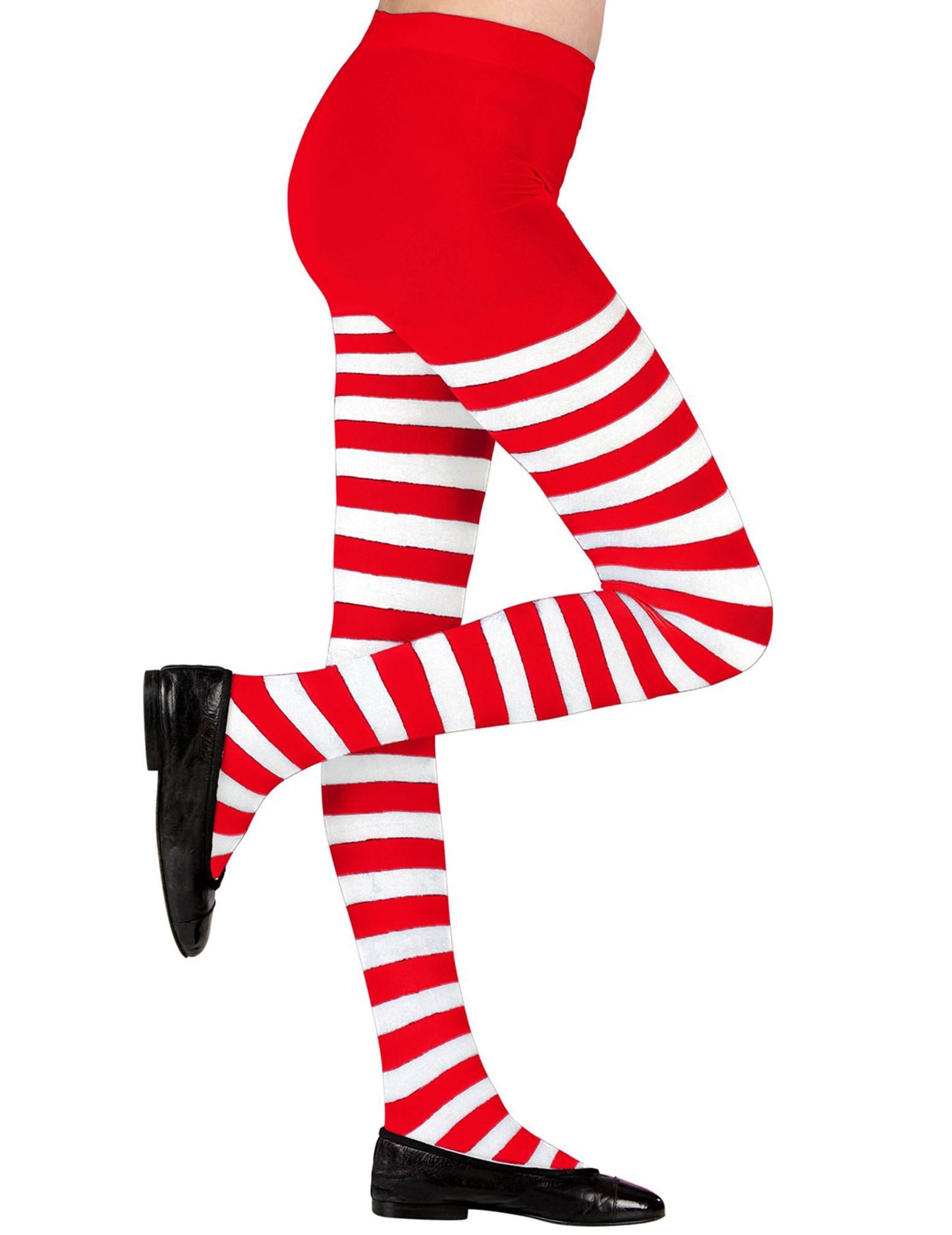 Dětské červenobílé pruhované punčocháče