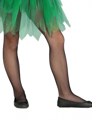 Dětské černé síťované punčocháče