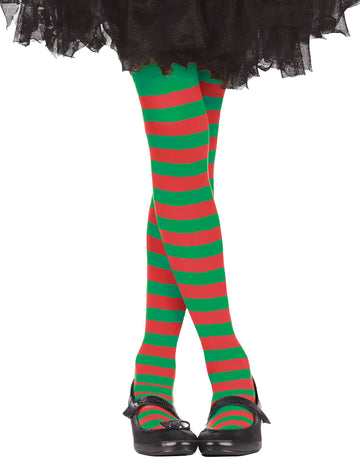 Dětské červenozelené punčocháče