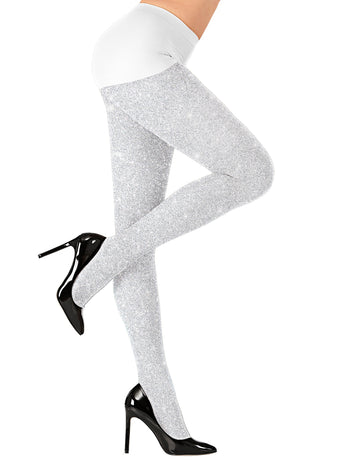 Biele trblietavé pančuchy pre dospelých