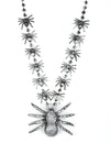 Collier araignées Halloween pour adulte argenté