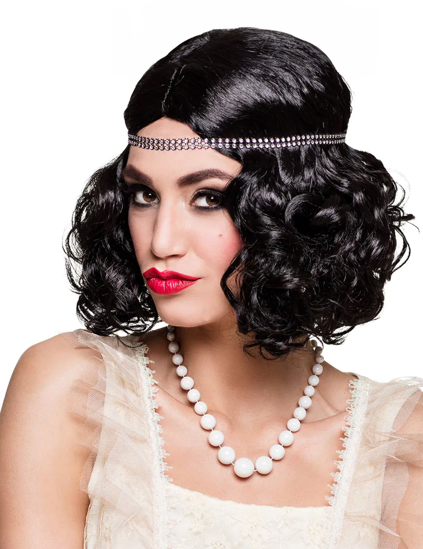 Collier court perles pour femme blanches nacrées