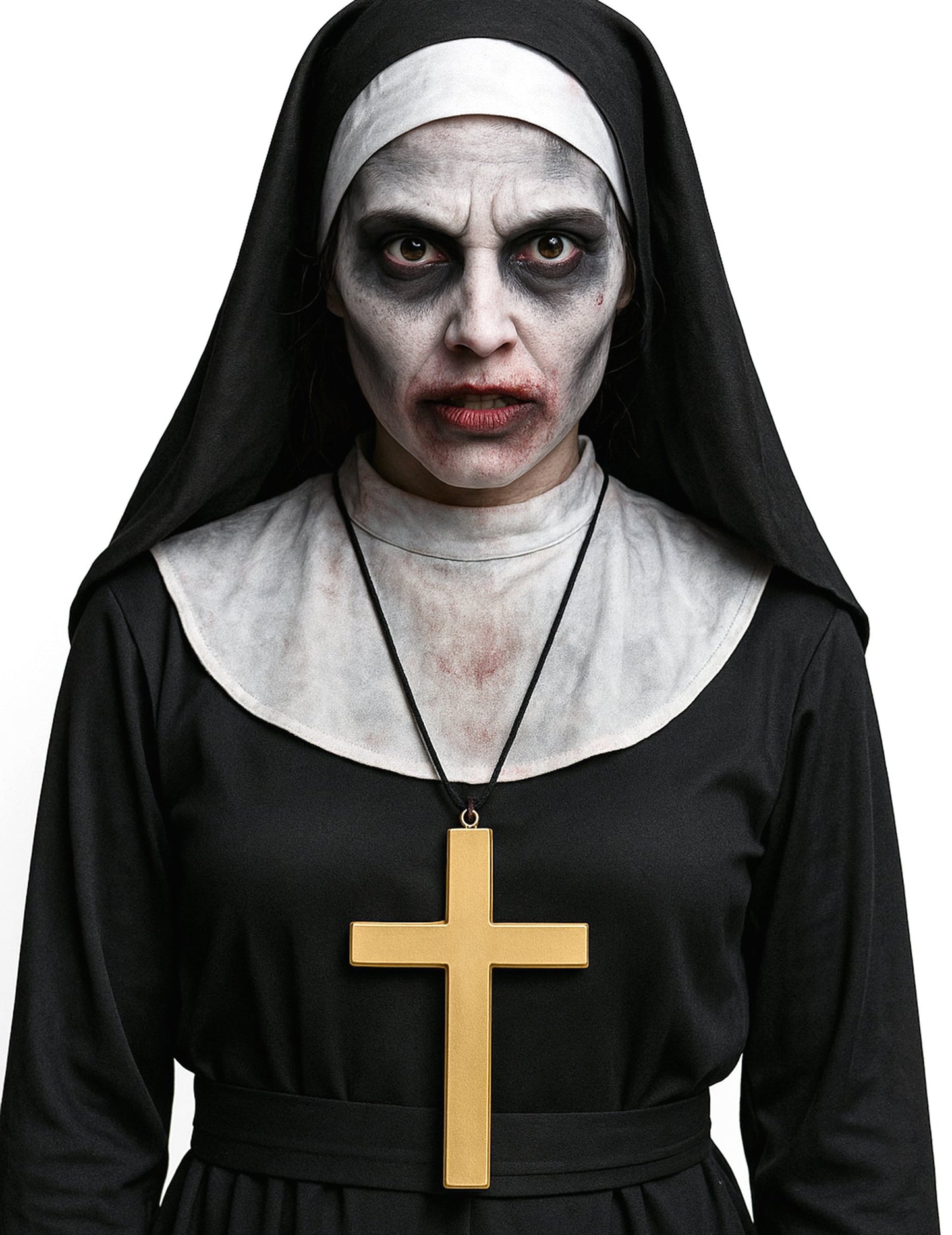 Zlatý náhrdelník s křížkem mnicha