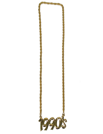 Collier année 1990 pour adulte doré