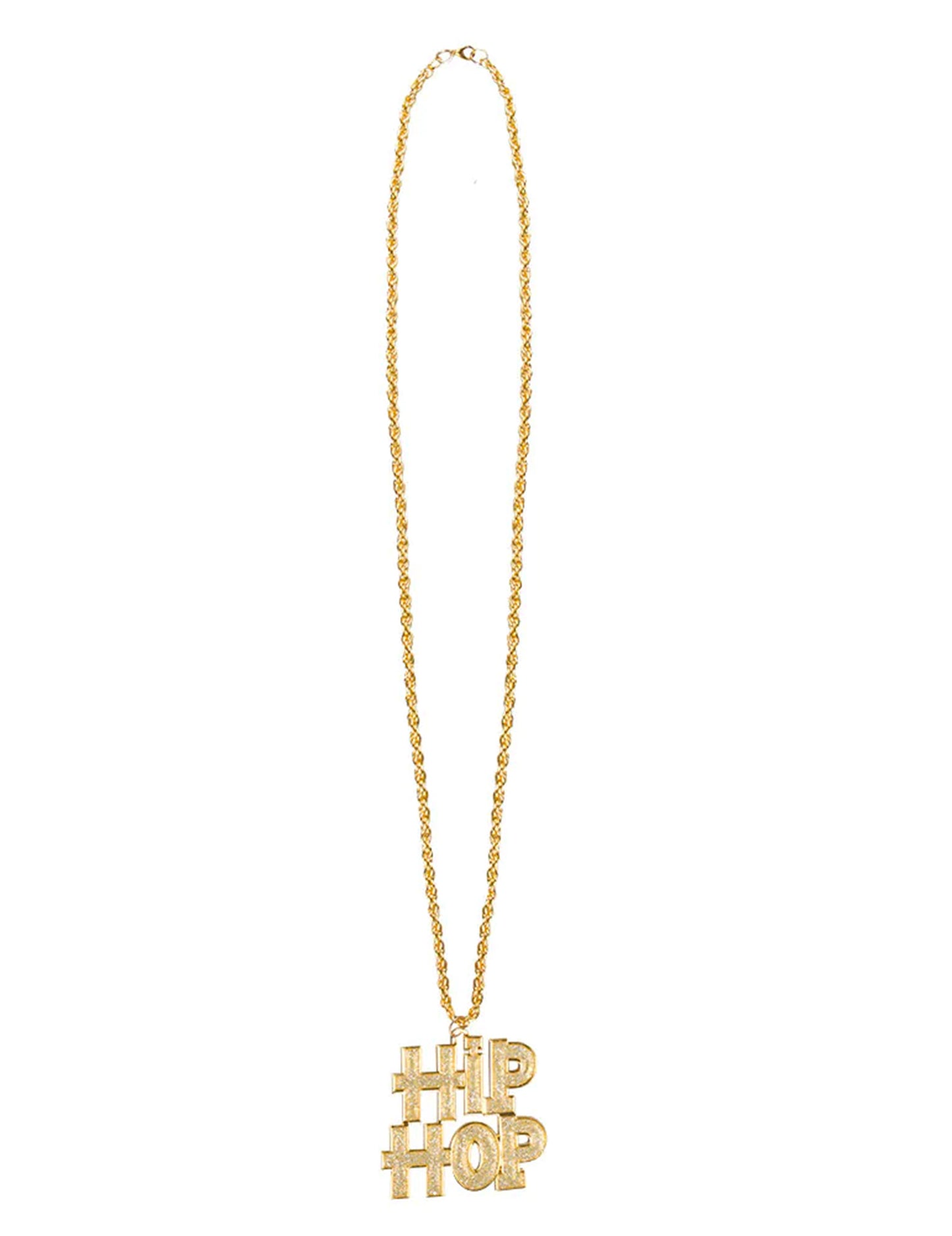 Zlatý hip hopový náhrdelník pro dospělé