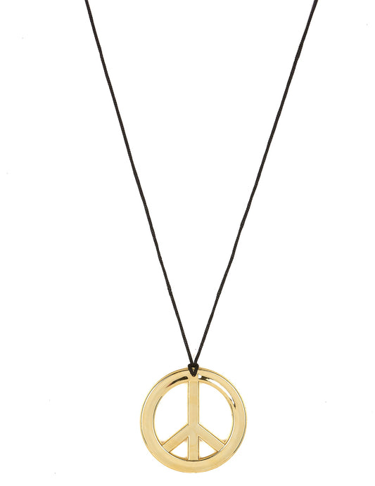 Zlatý hippie náhrdelník pro dospělé