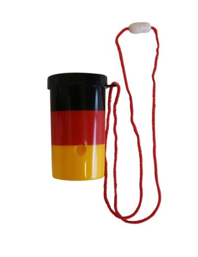 Collier mini corne de brume Allemagne pour supporter noir rouge et jaune