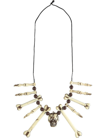 Náhrdelník pro dospělé s kostí a lebkou