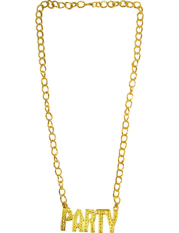 Zlatý párty náhrdelník pro dospělé