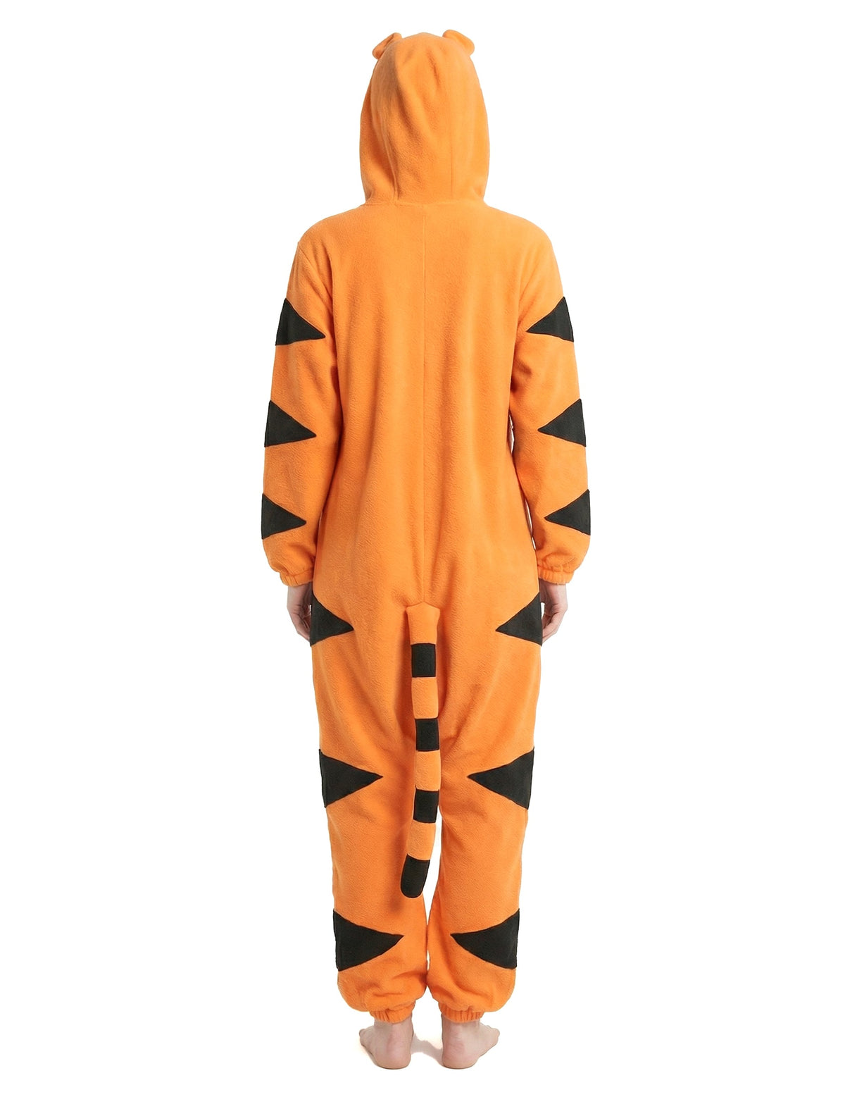 Vue de dos de la combinaison à capuche tigre
