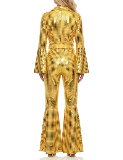 Dámská žlutá disco kombinéza prémiové kvality 