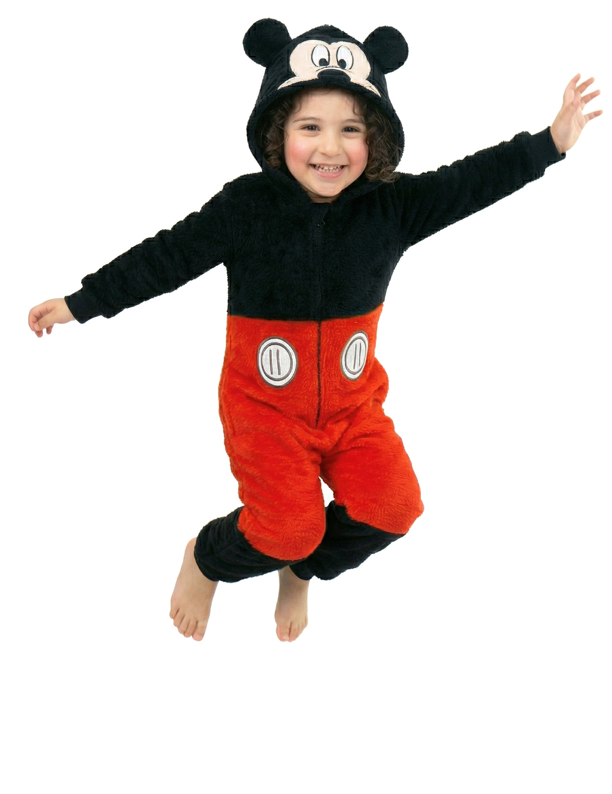 Enfant sautant avec la combinaison Mickey pour enfant