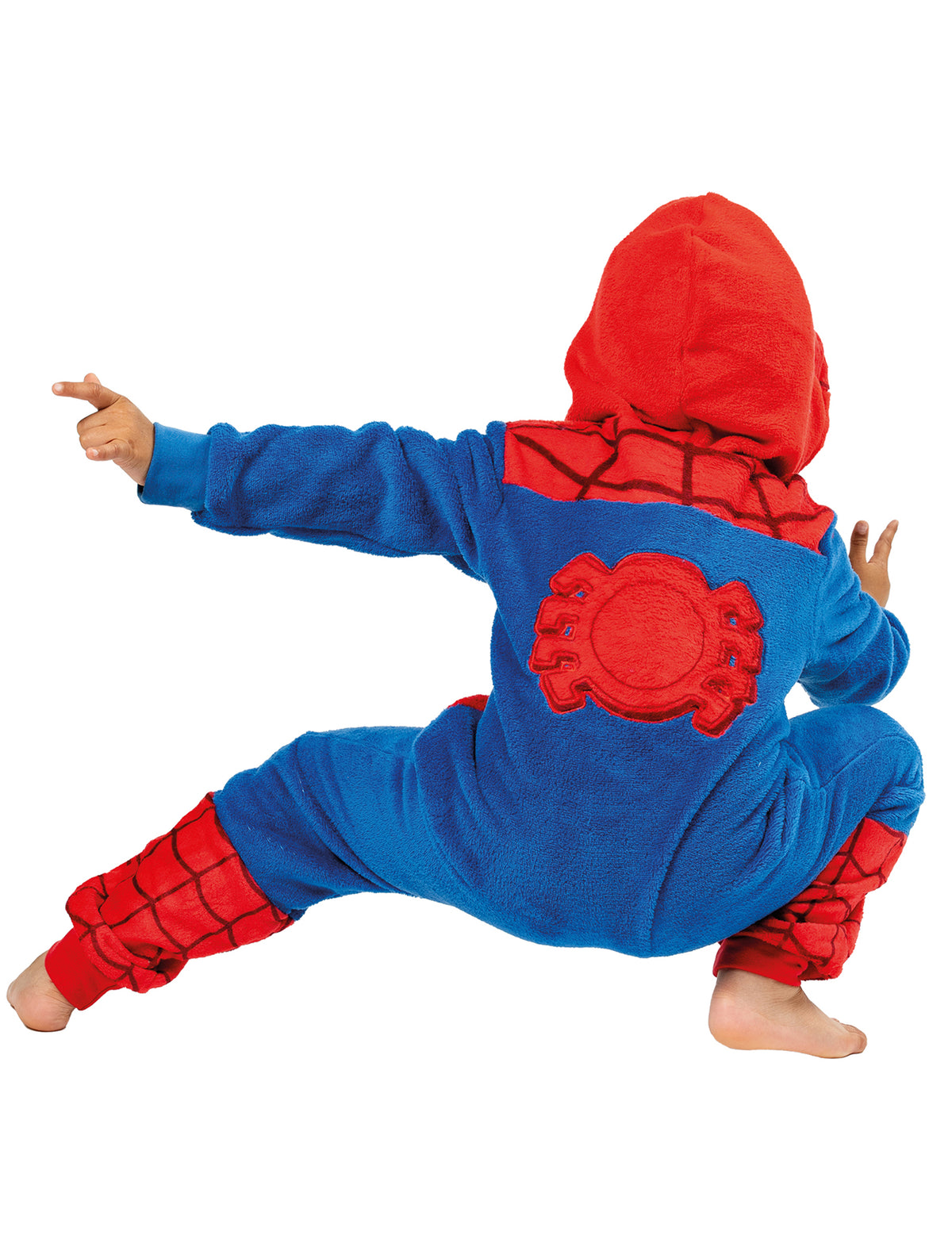 Vue de dos de la combinaison Spiderman pour enfant