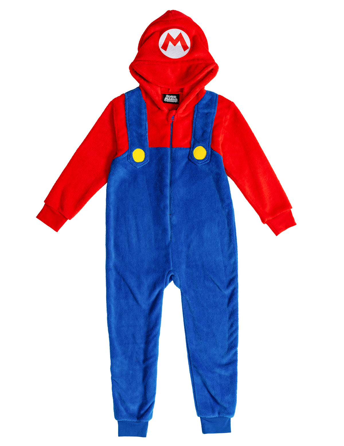 Vue de face de la combinaison Super Mario pour enfant