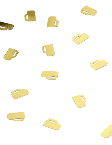Confettis chopes à bière pour fête dorés