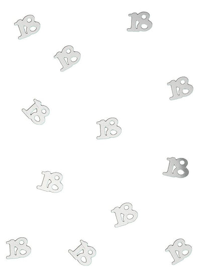 Confettis de table 18 pour anniversaire argentés en bois