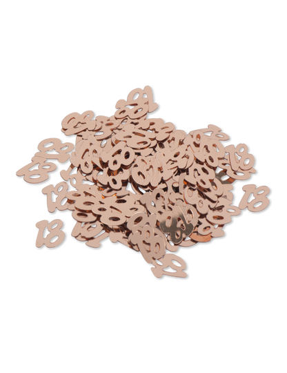 Confettis de table 18 ans rose gold 17 g décoration anniversaire