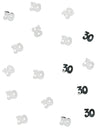 Confettis de table 30 pour anniversaire argentés en bois