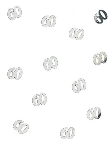 Confettis de table en bois 60 pour anniversaire argentés