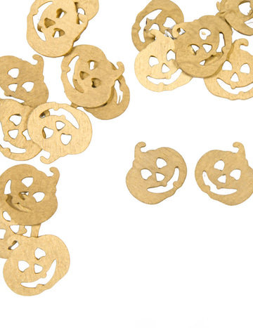 Dřevěný zlatý dýňový stůl s konfetami 2 cm