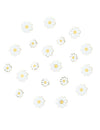 Confettis de table Marguerite pour décoration blancs et jaunes