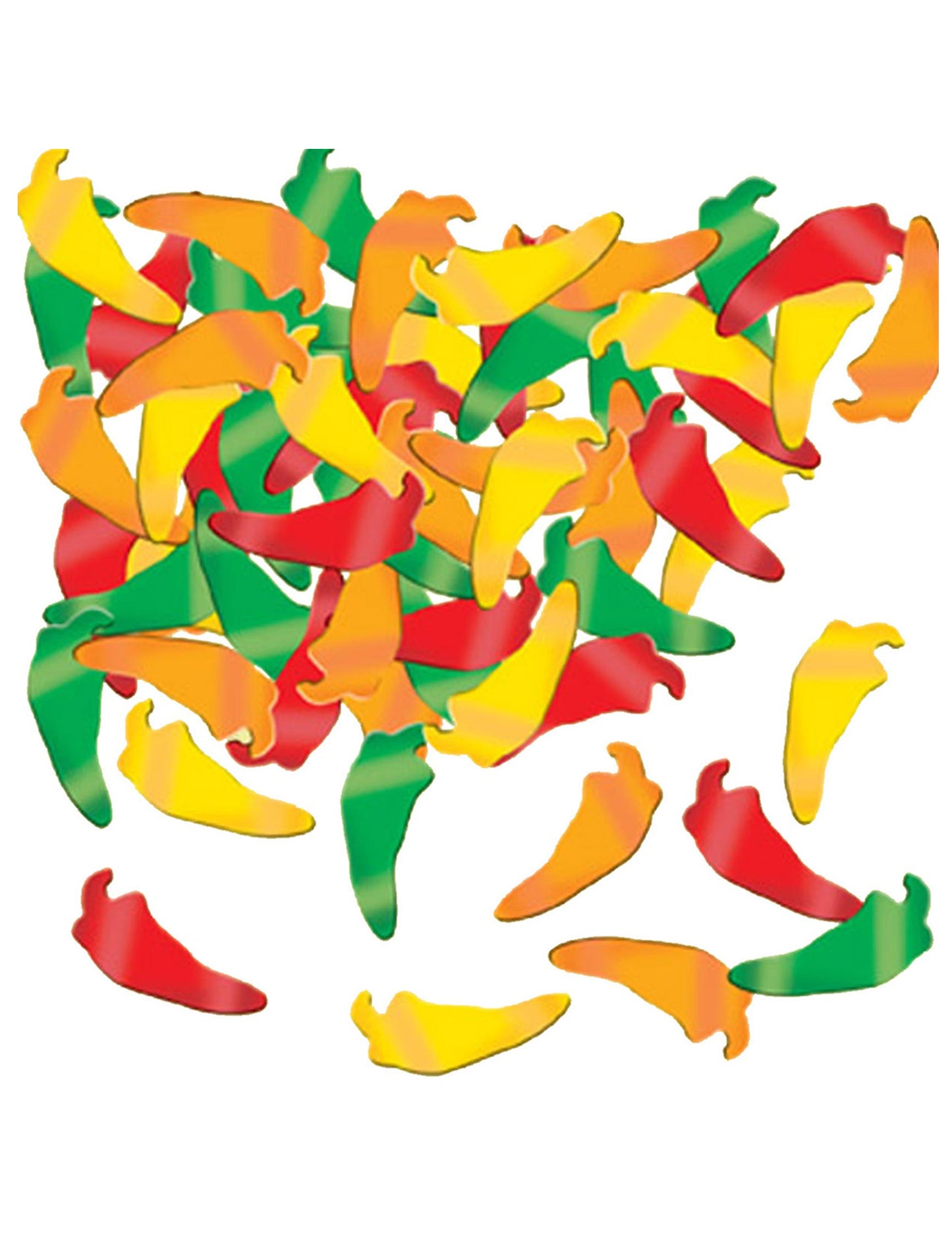 Barevné chilli papričky stolní konfety 34 gramů