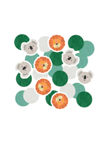 Získejte divoké safari konfety 14 g kulatého papíru