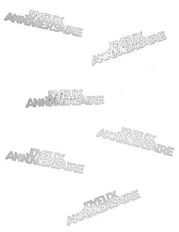 Bílé konfety k narozeninám