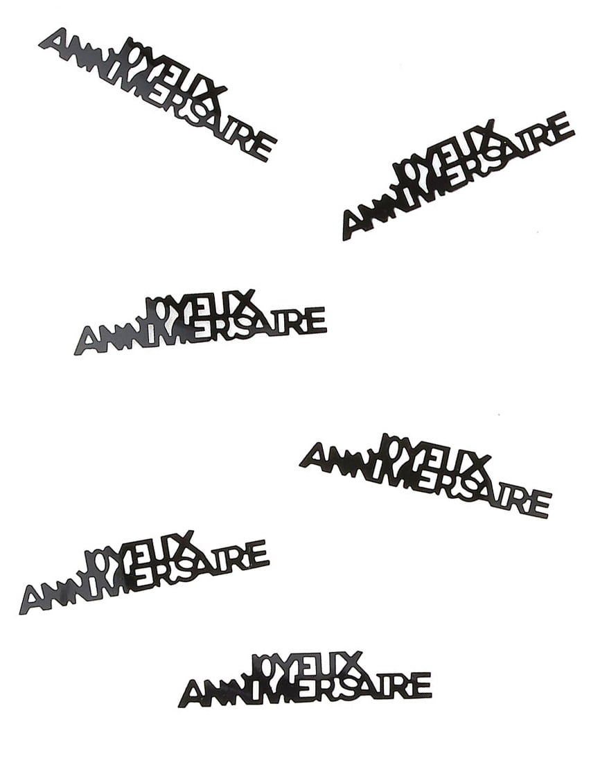 Confettis Joyeux anniversaire pour fête noirs