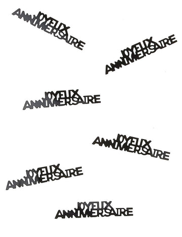 Černé konfety k narozeninám