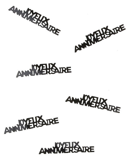 Confettis Joyeux anniversaire pour fête noirs