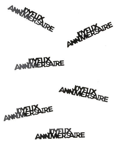 Confettis Joyeux anniversaire pour fête noirs