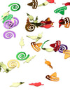 Confettis Mexique pour fête multicolores métallisés en forme de sombreros et piments