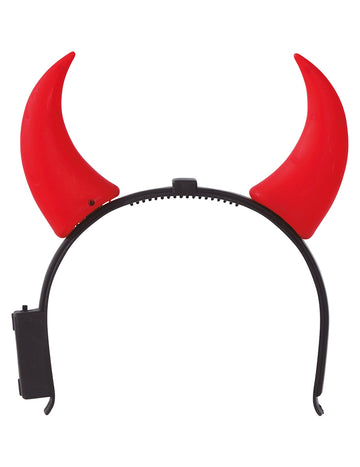 Červené světelné rohy ďábla pro dospělé