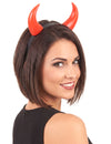 Halloween s červenými rohy pro dospělé