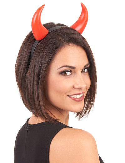 Halloween s červenými rohy pro dospělé